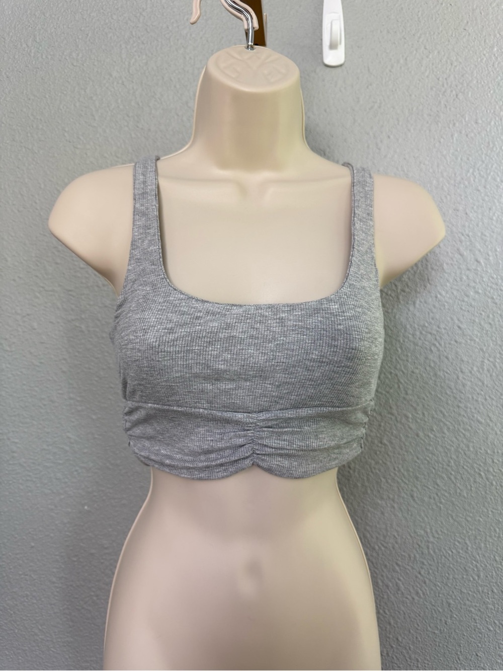 NWT Riot Swim Crop Top in Gray Size Medium